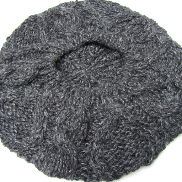 Woolrich Cable Knit Wool Hat in Charcoal Gray - Picture 3 of 3